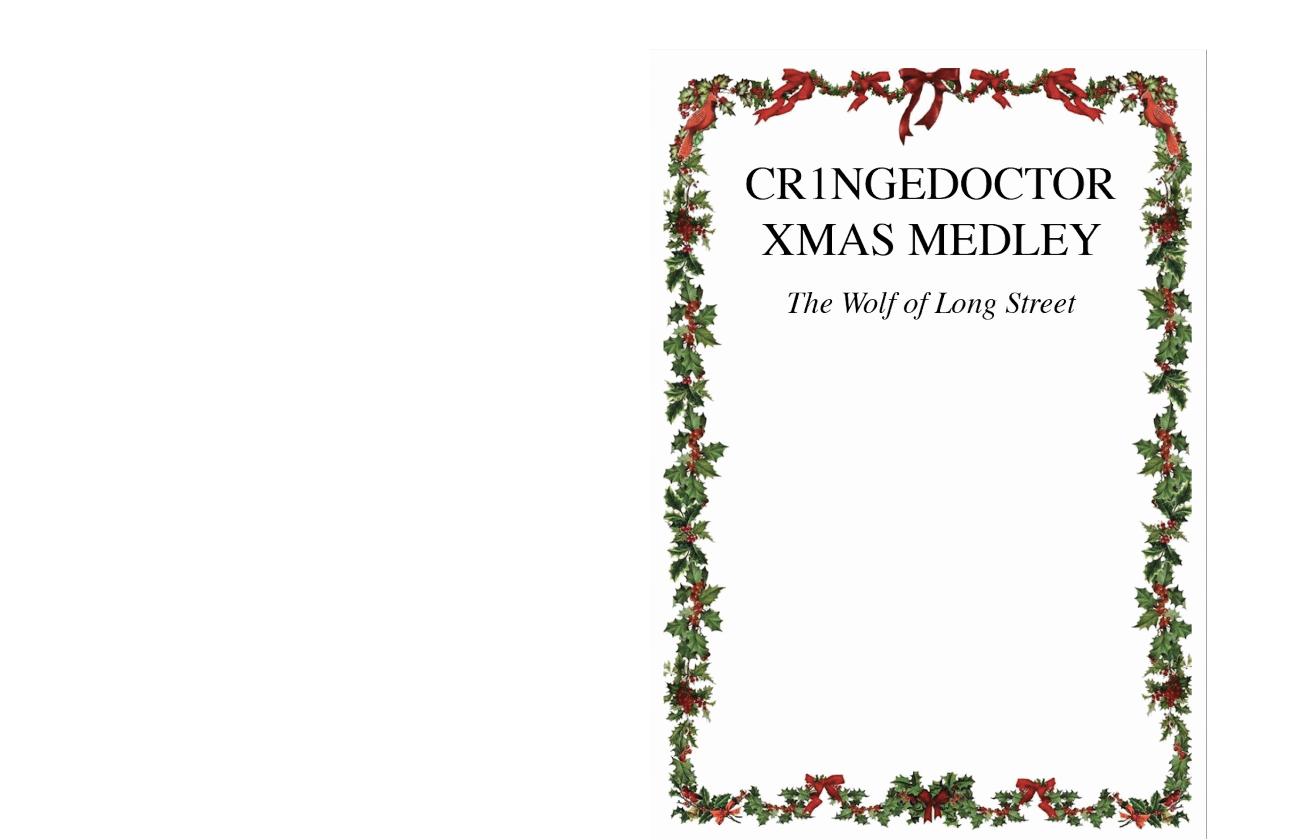 cr1ngedoctor xmas medley reader